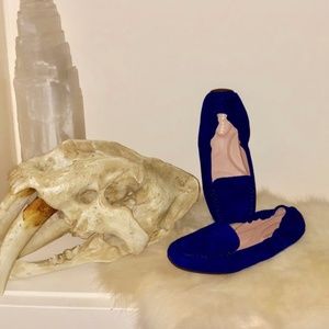 Taryn Rose Blue Suade Flats